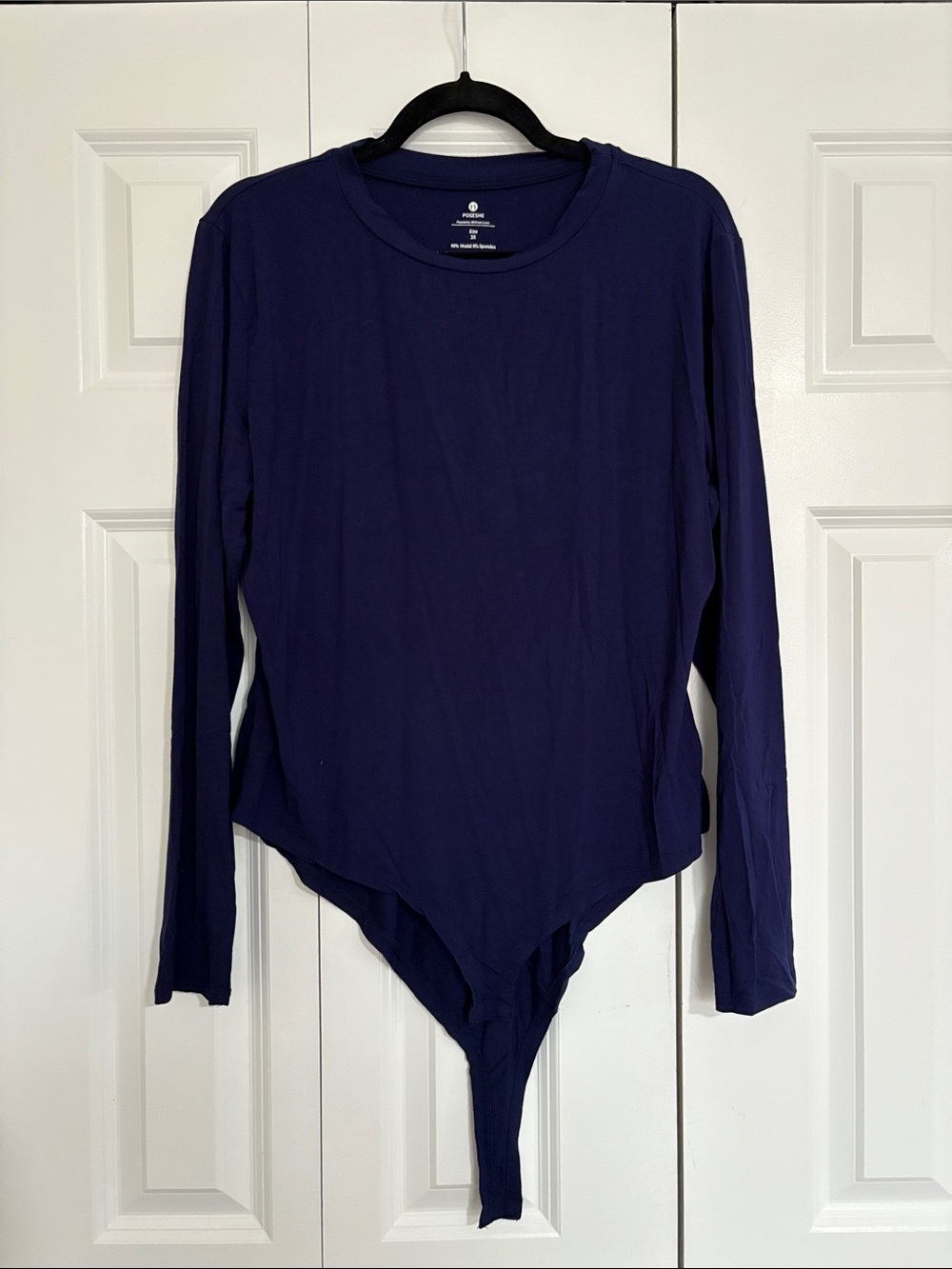 Poseshe Long Sleeve Navy Bodysuit - Size 3X